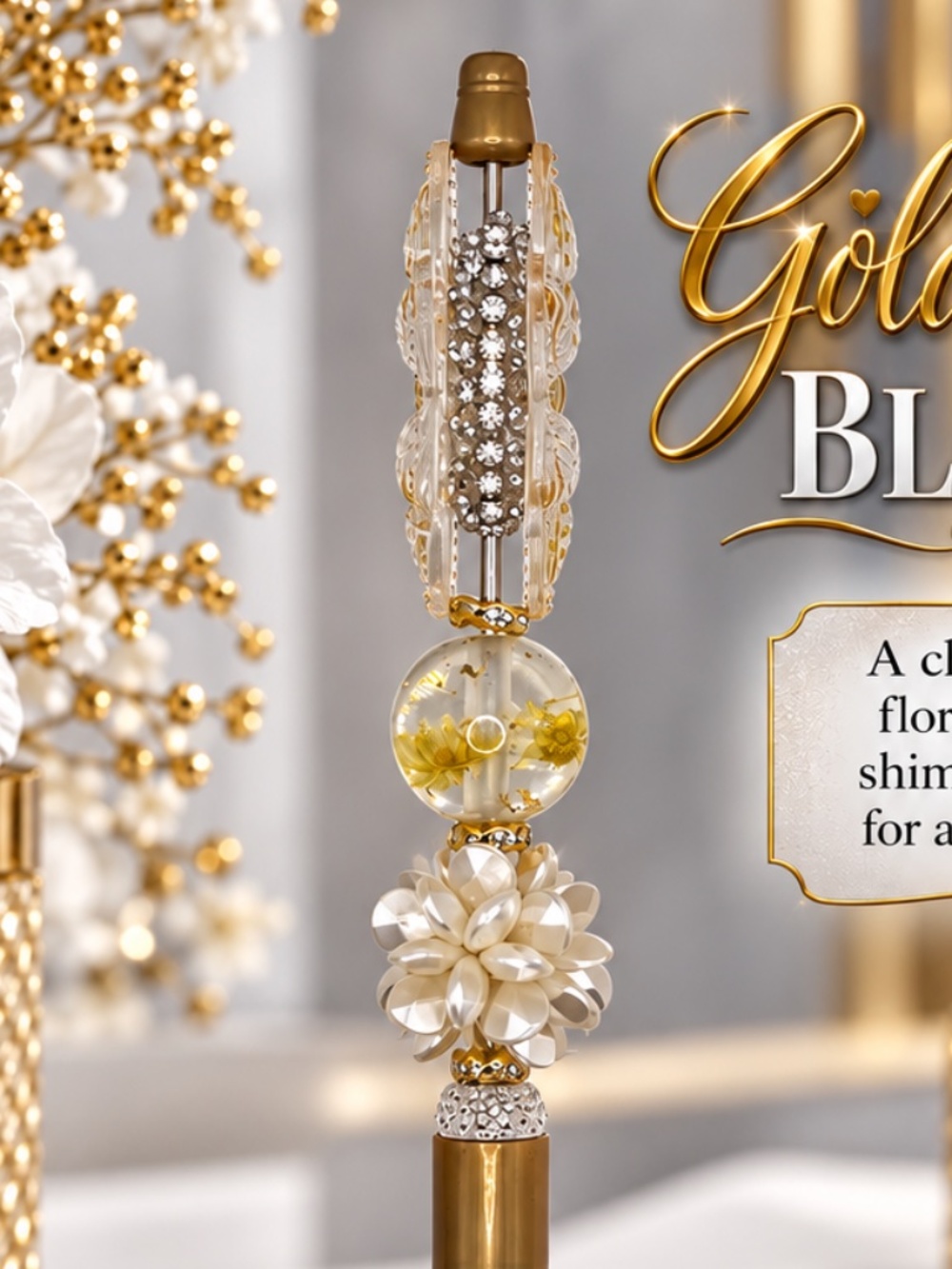 Golden Bloom Pen - Picture 3 of 3